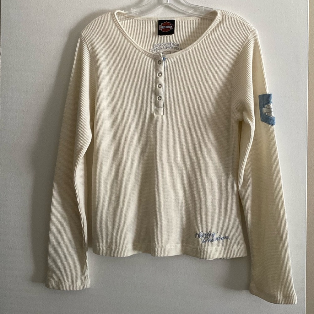 Harley Davidson Long Sleeve Top - Mackinaw City MI - Excellent Condition